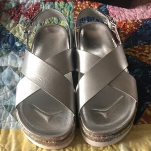 J Slides Leather sandal